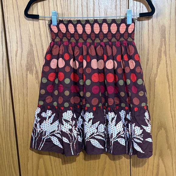 Charlotte Russe Dresses & Skirts - Charlotte Russe Y2K polka dot floral print skirt 100% cotton granola
